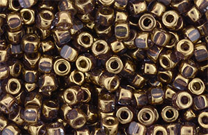 Matubo 3-Cut Seed Bead 6/0 Tube 2.5" : Transparent Bronze