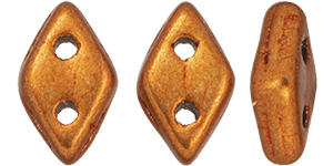 CzechMates Diamond 6.5 x 4mm : ColorTrends: Saturated Metallic Russet Orange