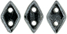 CzechMates Diamond 6.5 x 4mm : Hematite