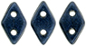 CzechMates Diamond 6.5 x 4mm : Metallic Suede - Dk Blue