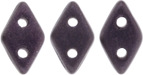 CzechMates Diamond 6.5 x 4mm : Metallic Suede - Dk Plum