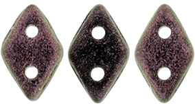 CzechMates Diamond 6.5 x 4mm Tube 2.5" : Polychrome - Pink Olive
