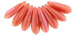 Dagger 10 x 3mm : Coral Pink/Brown