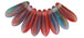 Dagger Beads 3/11mm : HurriCane Glass - Crimson Tide