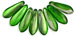 Dagger Beads 3/11mm : Coated - Metallic Green