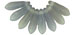 Dagger Beads 3/11mm : Matte HurriCane Glass - Foggy Morning