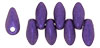 Mini Dagger Beads 6 x 2.5mm : Metallic Suede - Purple