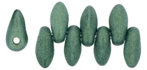 Mini Dagger Beads 2.5/6mm Tube 2.5" : Metallic Suede - Lt Green