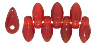 Mini Dagger Beads 6 x 2.5mm : Siam Ruby