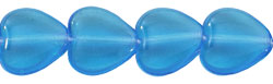 Heart Beads 10/10mm : Aquamarine