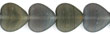 Heart Beads 10/10mm : HurriCane Glass - Matte Shades of Gray