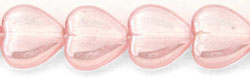 Heart Beads 10/10mm : Luster - Rosaline