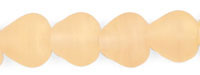Heart Beads 6 x 6mm : HurriCane Glass - Matte - Delicate Peach