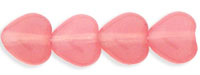 Heart Beads 6 x 6mm : Milky Pink