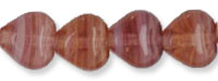 Heart Beads 6 x 6mm : HurriCane Glass - Smoky Amethyst