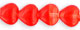 Heart Beads 6/6mm : HurriCane Glass - Red Hots