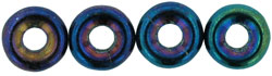 Donut Beads 8 x 2.5mm : Iris - Blue