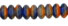 Rondelle 4mm : HurriCane Glass - Cobalt/Caramel