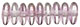 Rondelle 6mm: Luster - Transparent Topaz/Pink