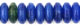 Rondelle 6mm : HurriCane Glass - Ultramarine Swirl