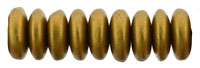 Rondelle 6mm : Matte - Metallic Antique Gold