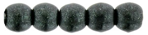 Round Beads 2mm : Metallic Suede - Dk Forest