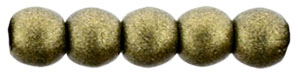 Round Beads 2mm : Metallic Suede - Gold