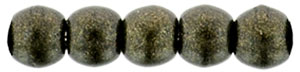 Round Beads 2mm : Metallic Suede - Dk Green