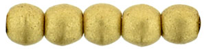 Round Beads 2mm : Matte - Metallic Flax