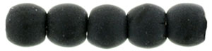 Round Beads 2mm : Matte - Jet