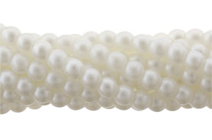 Glass Pearls 3mm : Snow