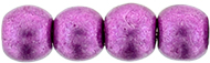 Round Beads 3mm : ColorTrends: Saturated Metallic Pink Yarrow