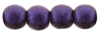Round Beads 3mm : Metallic Suede - Purple