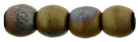 Round Beads 3mm : Matte - Oxidized Bronze Clay