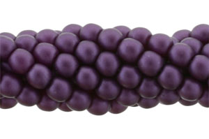 Glass Pearls 3mm : Matte - Purple Velvet