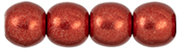 Round Beads 4mm : ColorTrends: Saturated Metallic Cherry Tomato