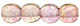 Round Beads 4mm: Luster - Transparent Topaz/Pink