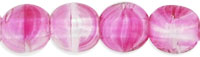 Round Beads 4mm : Crystal/Pink