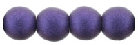 Round Beads 4mm : Metallic Suede - Purple