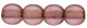 Round Beads 4mm : Matte Luster Transparent Rosaline