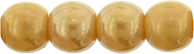 Round Beads 4mm : Luster Iris - Antique Beige