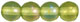 Round Beads 4mm : Luster Iris - Olivine