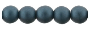 Glass Pearls 4mm : Matte - Steel Blue