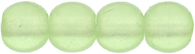 Round Beads 4mm : Sueded Gold Peridot
