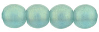 Round Beads 4mm : Sueded Gold Lt Teal