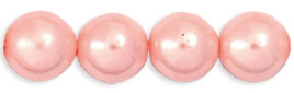 Pearl Coat - Round 6mm : Pearl - Coral Blush