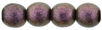 Round Beads 6mm : Polychrome - Pink Olive