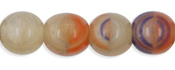 Round Beads 6mm : HurriCane Glass - Mystic Seaport