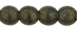 Round Beads 6mm : HurriCane Glass - Mudbath