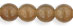 Round Beads 6mm : HurriCane Glass - Muddy Taupe